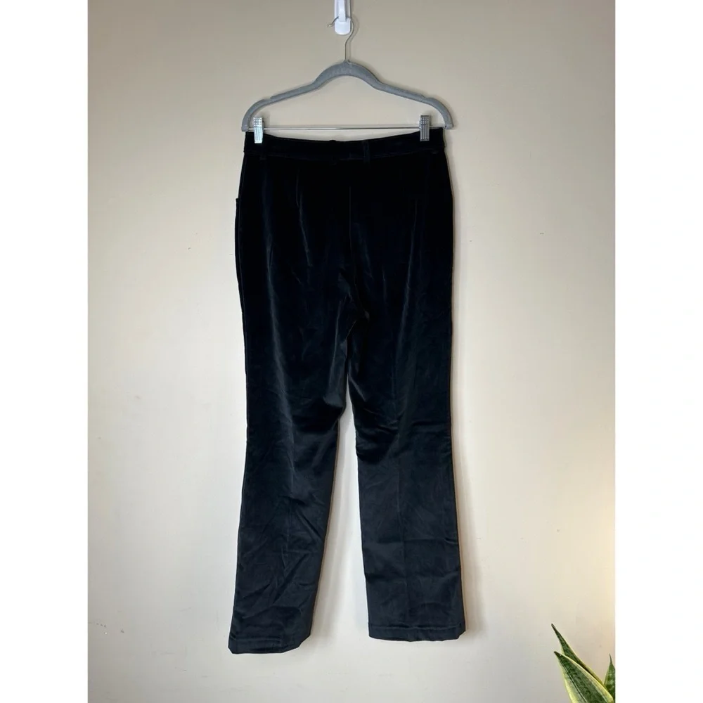 St. John Black Velvet Pants Size 10